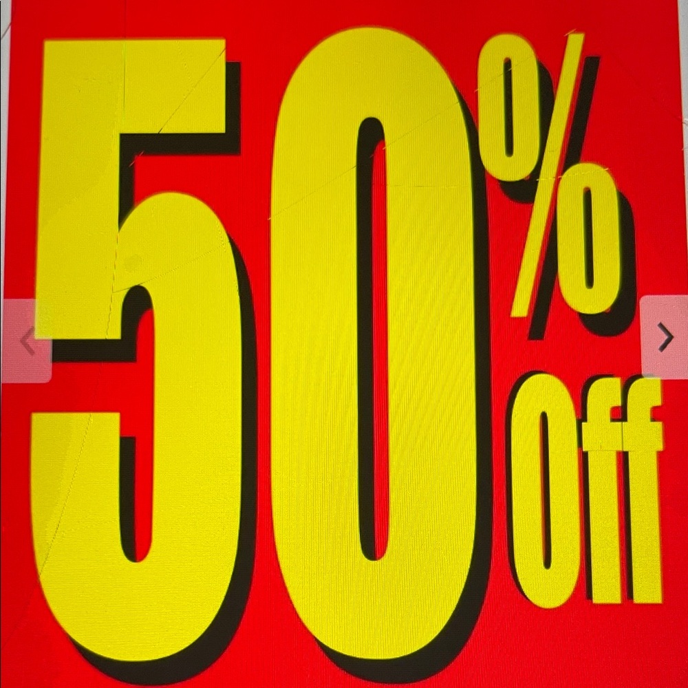 50% Off' every second item same price or under!!!🔥 🔥🔥